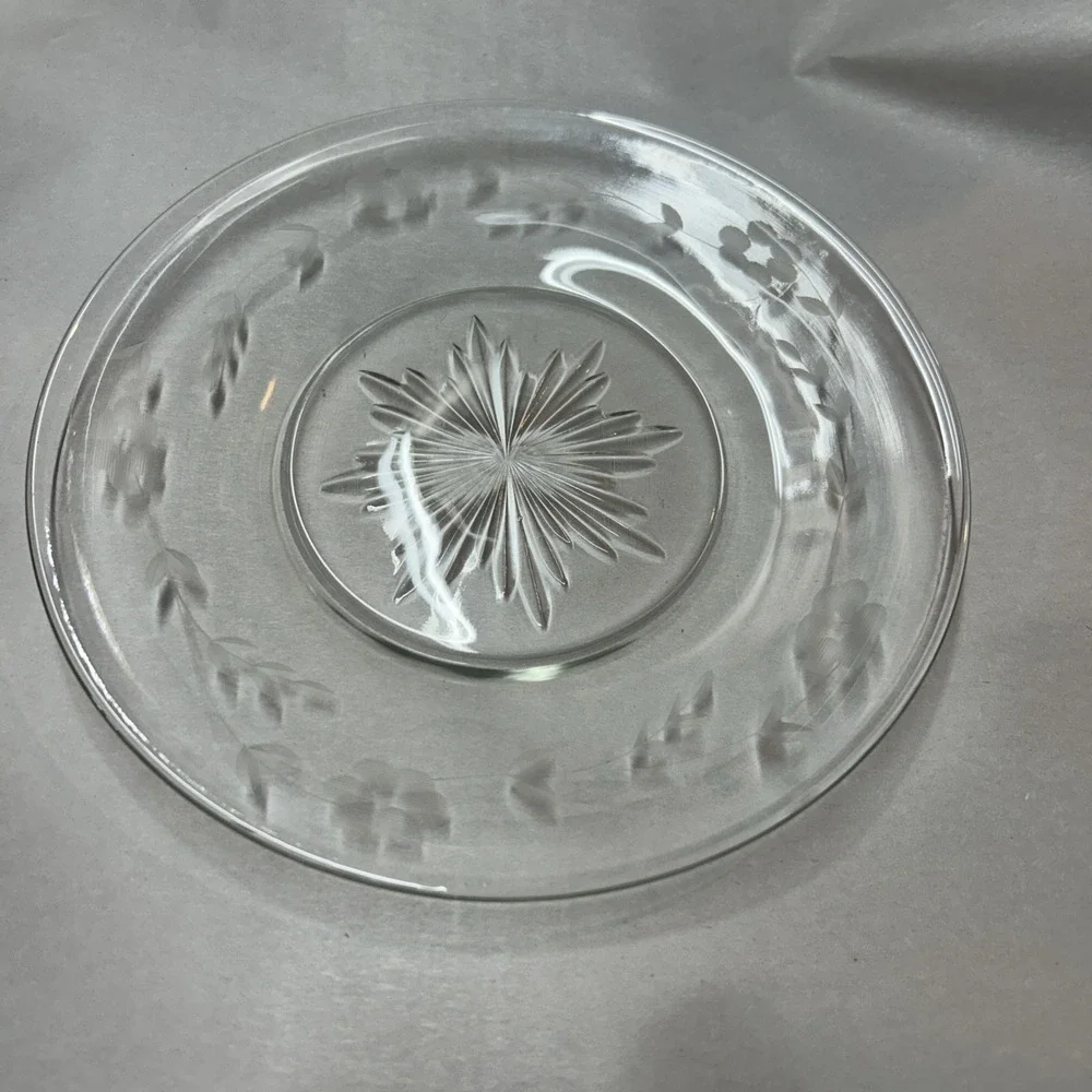 Vintage Floral Etched Glass 8